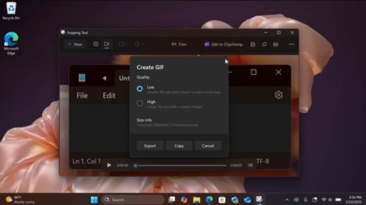 Windows 11’in Ekran Alıntısı aracına yeni özellik geliyor: GIF oluşturma